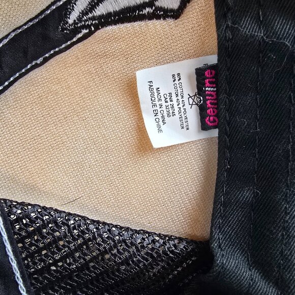 Volcom Hat Black White Plaid Mens Adjustable Mesh Trucker Cap Skate Surf Casual - Picture 10 of 10